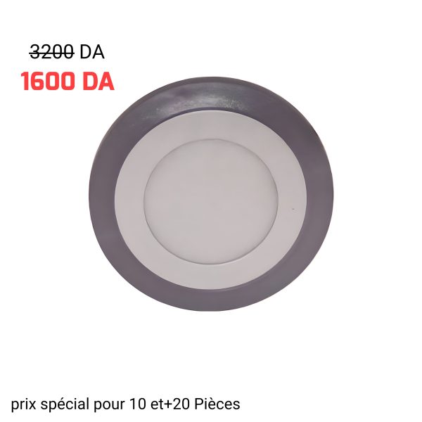 Panel Lumio 18W 6000K, entouré de 6W rouge PR18