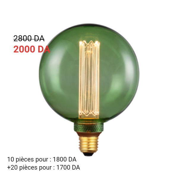 Lampe E27  G125 4W Vert